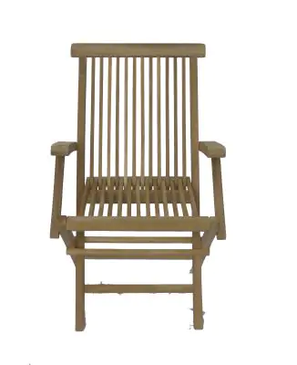 Product image of the product “Folding Chair with Armrest, 89 cm Height | Teak Wood, Natural Finish ”